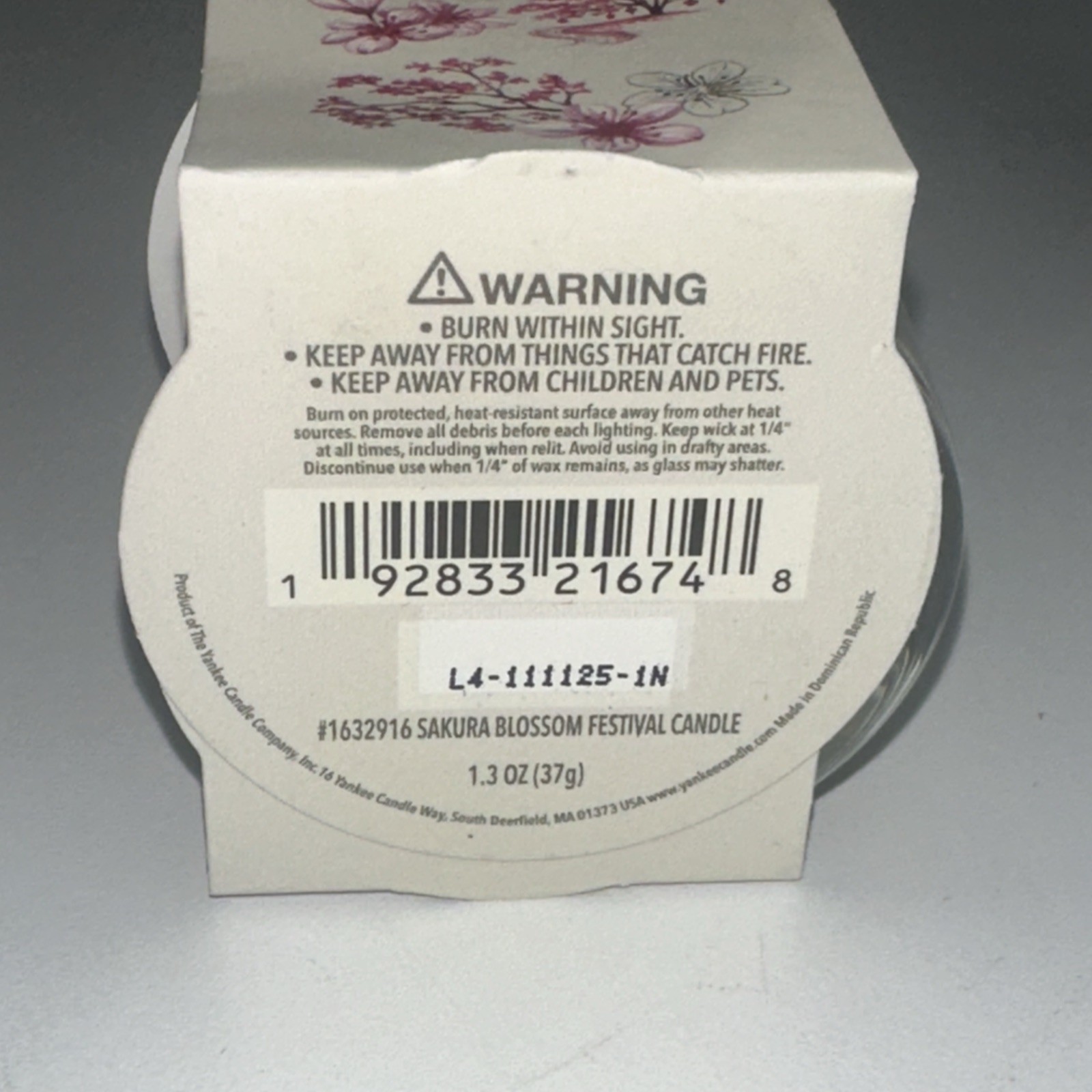 LOT OF 6-Yankee Candle SAKURA BLOSSOM FESTIVAL Mini Votives 1.3 oz. Each