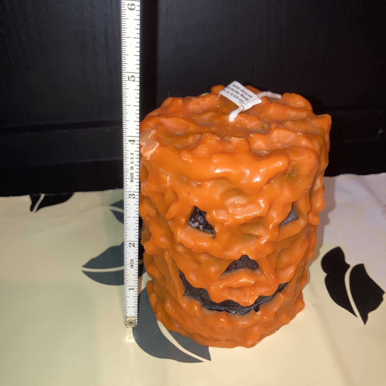 Large Pumpkin Candle Fall Autumn Halloween Orange Never Burned