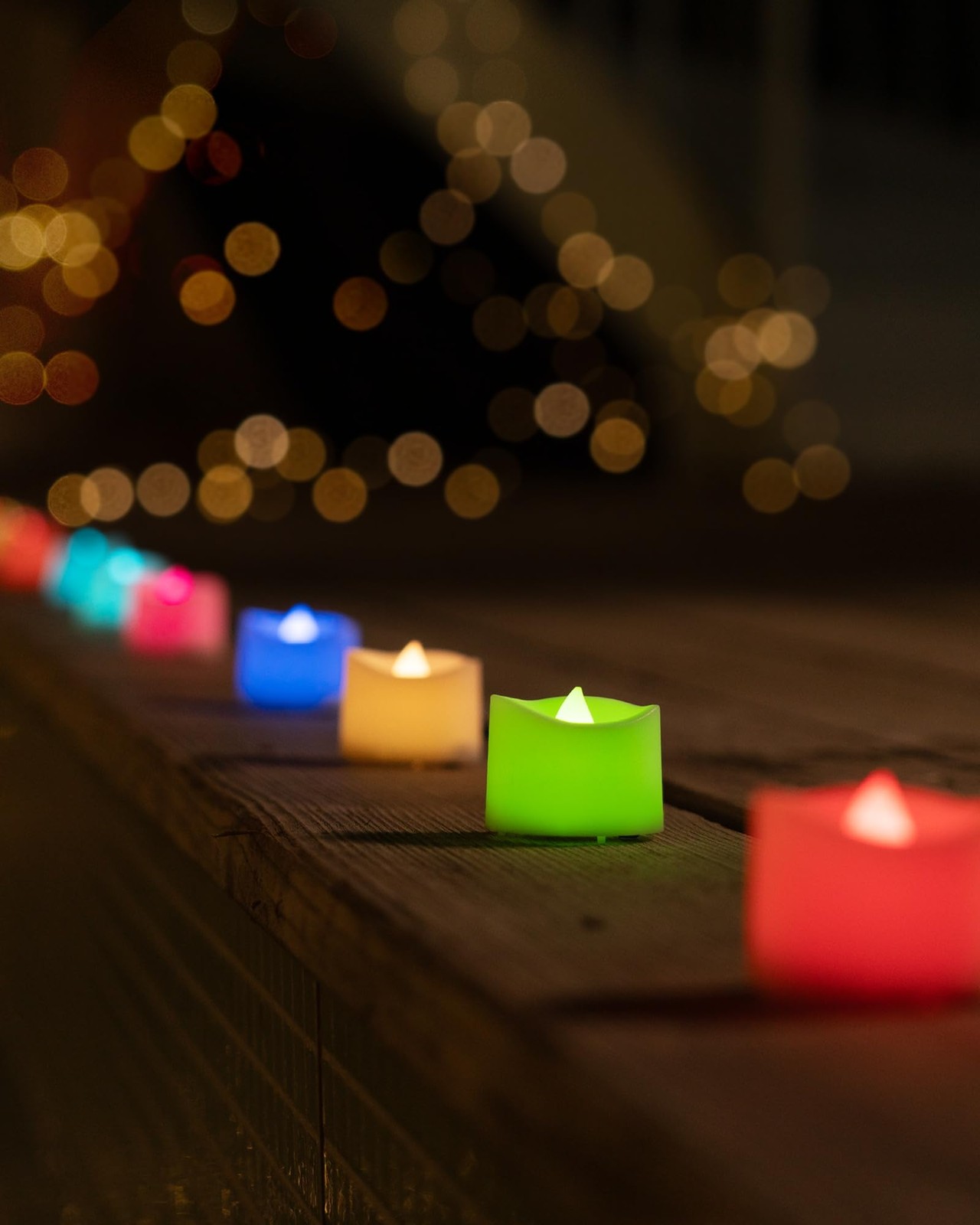 Multi Color Changing Tea Lights Candles Battery Operated LED 12 Pack