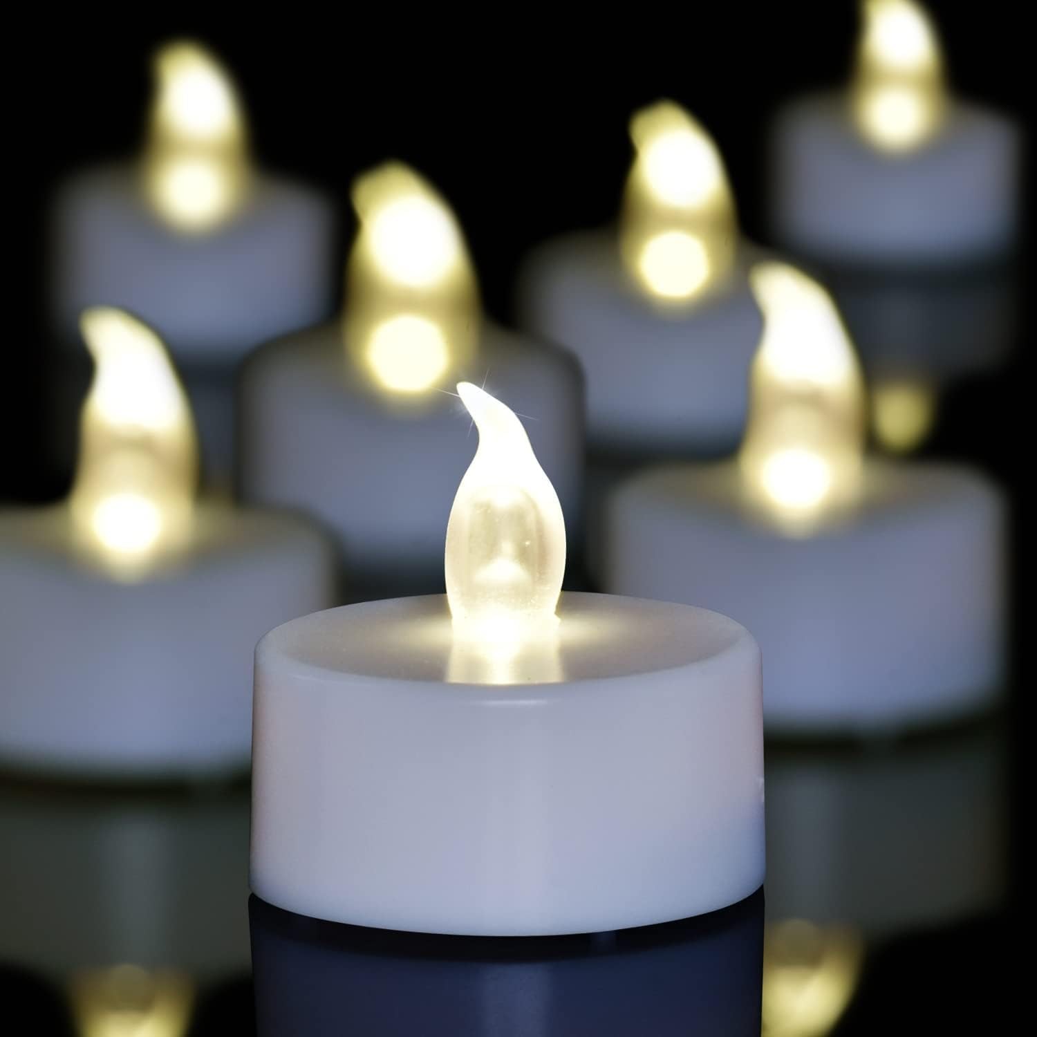 LED Tea Lights with Batteries (24 Pack), 200+ Hours Long Lasting Flameless Ca…