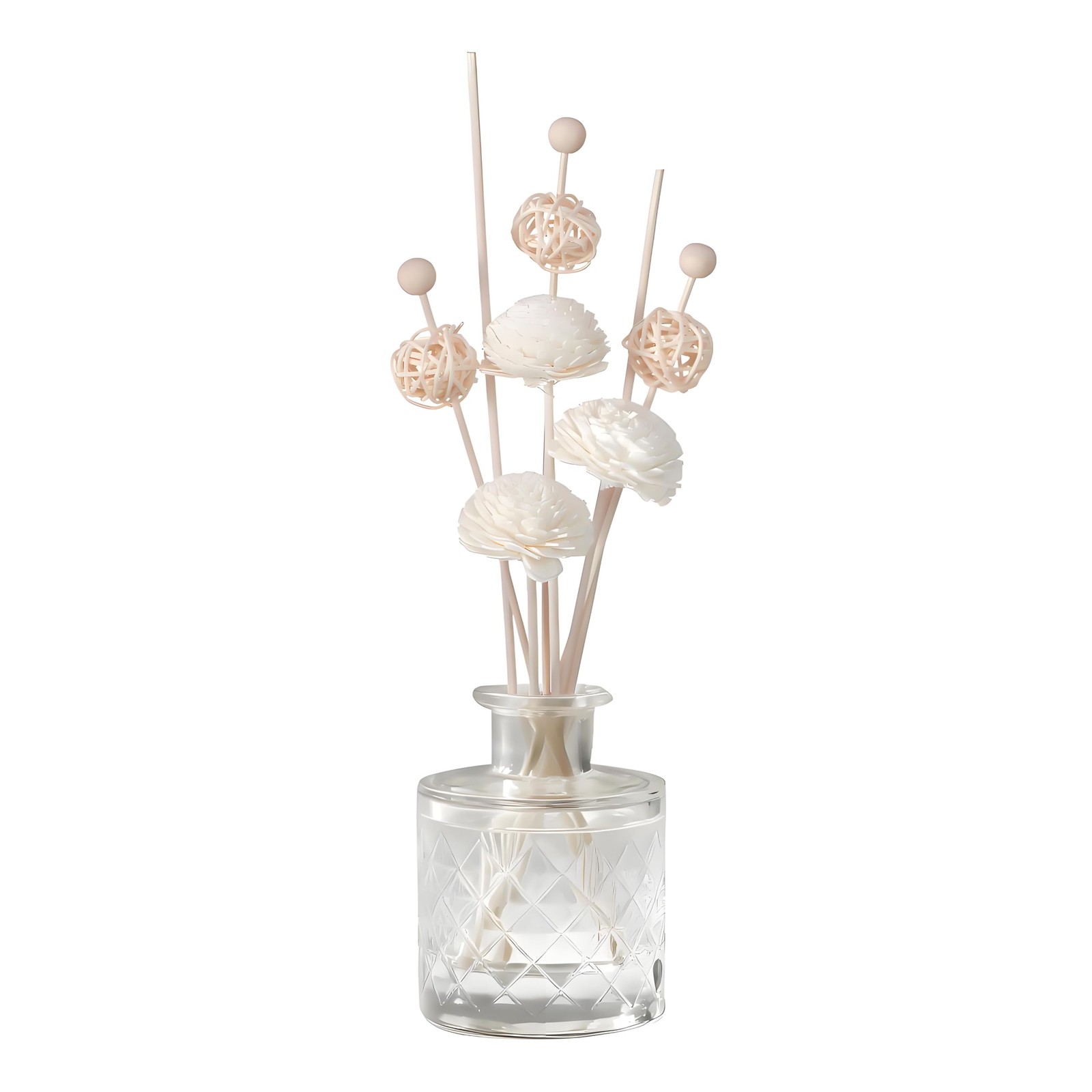 Haakong 50 Pcs Reed Diffuser Sticks Rattan Flower 11”, Primary Color