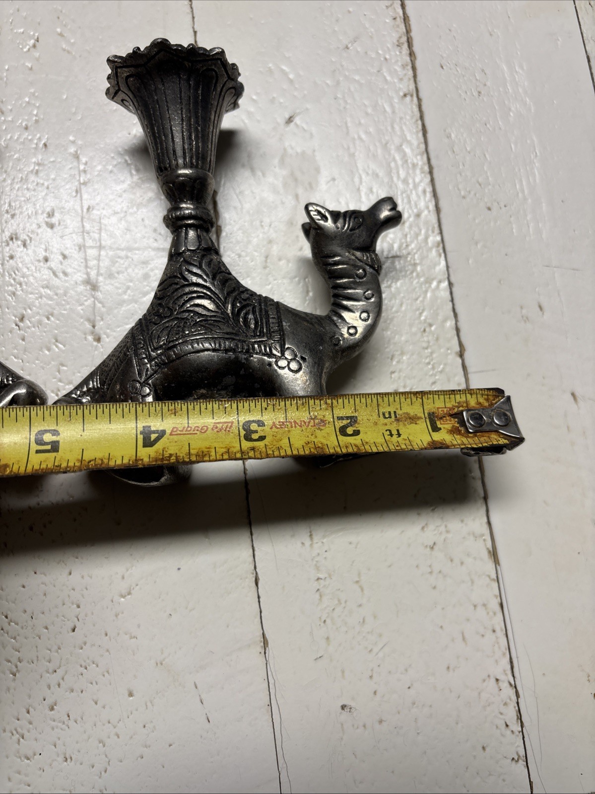 Antique Moroccan African Tuareg Candlestick Touareg Metal Candle Old Camel Shape
