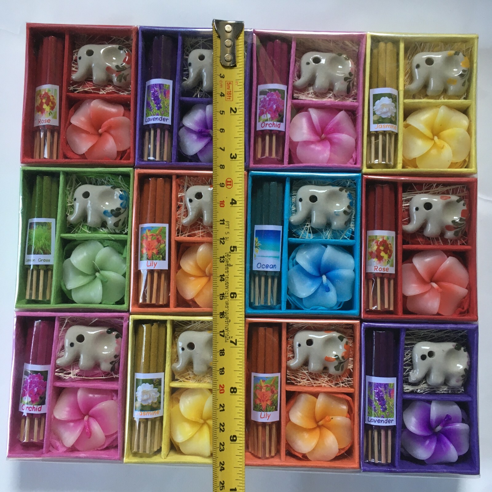 12 Pcs Incense Sticks Burn Candle Thai Aroma Spa Relax Handmade Gift