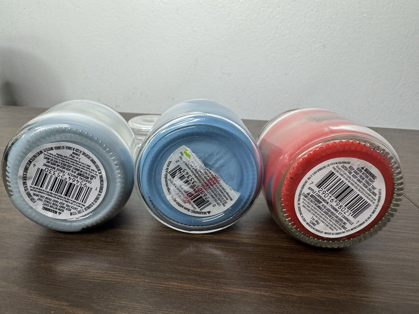 3 Candles Mainstays Jar 3 Ounce Garden Rain Apple Cinnamon Coastal Breeze