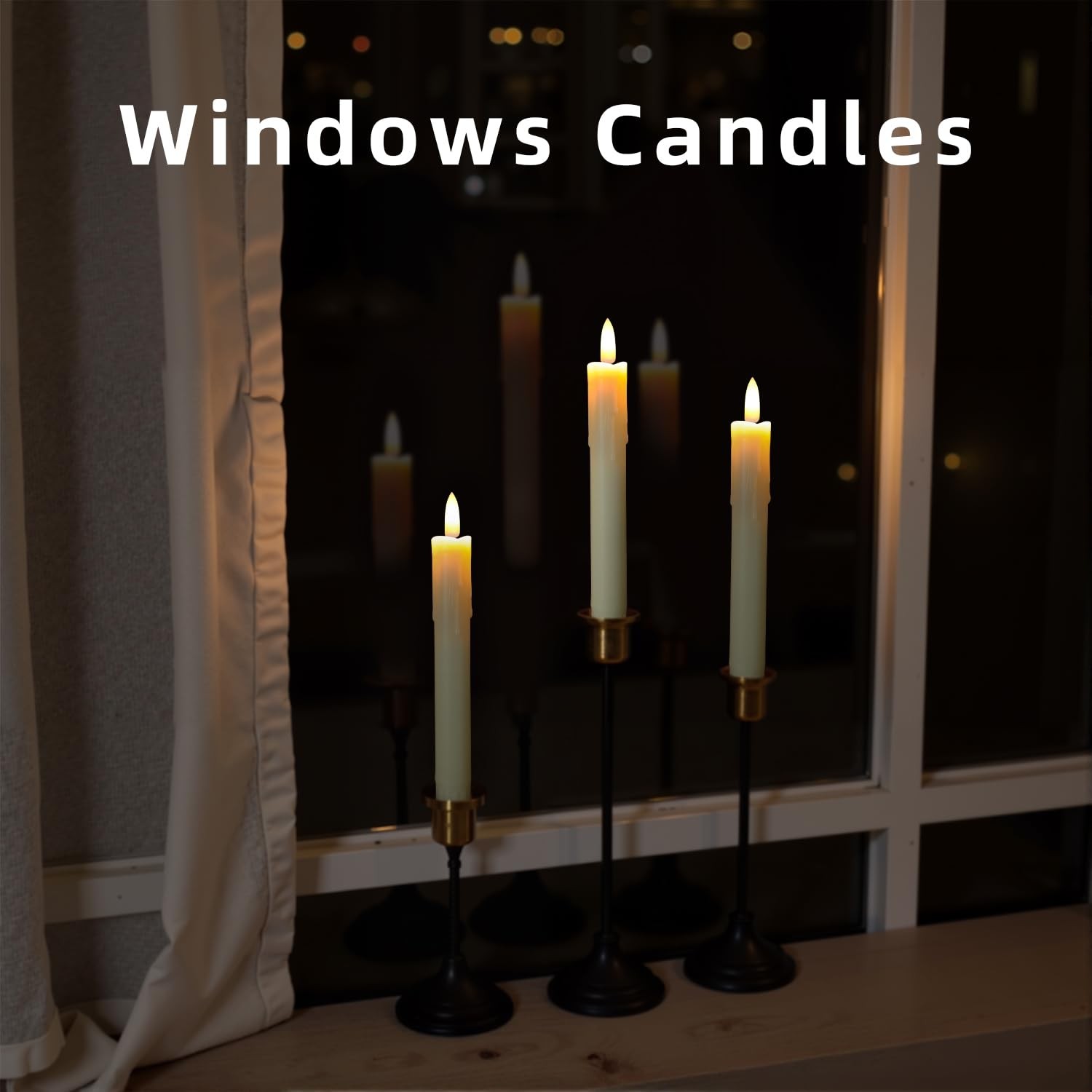 6.7 Inch Flameless Taper Candles with Remote, Short Taper Candles Battery Ope…