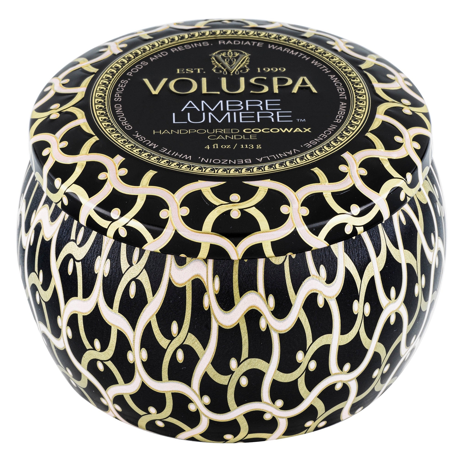 Voluspa Ambre Lumiere 4oz. Mini Tin Candle