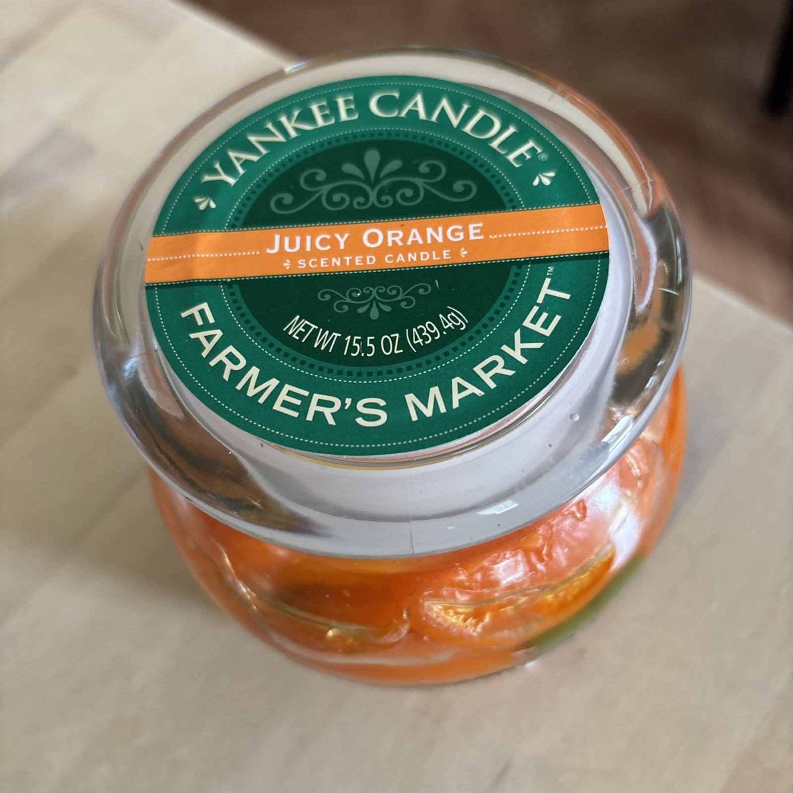 Yankee Candle Farmers Market 15.5 Oz. Oval Jar Candle Juicy Orange