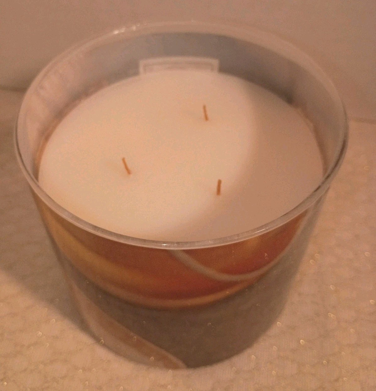 Set Of 4 TRUE LIVING ~VANILLA HONEY ~ 3WICK SCENTED CANDLES 14.5oz Brand New