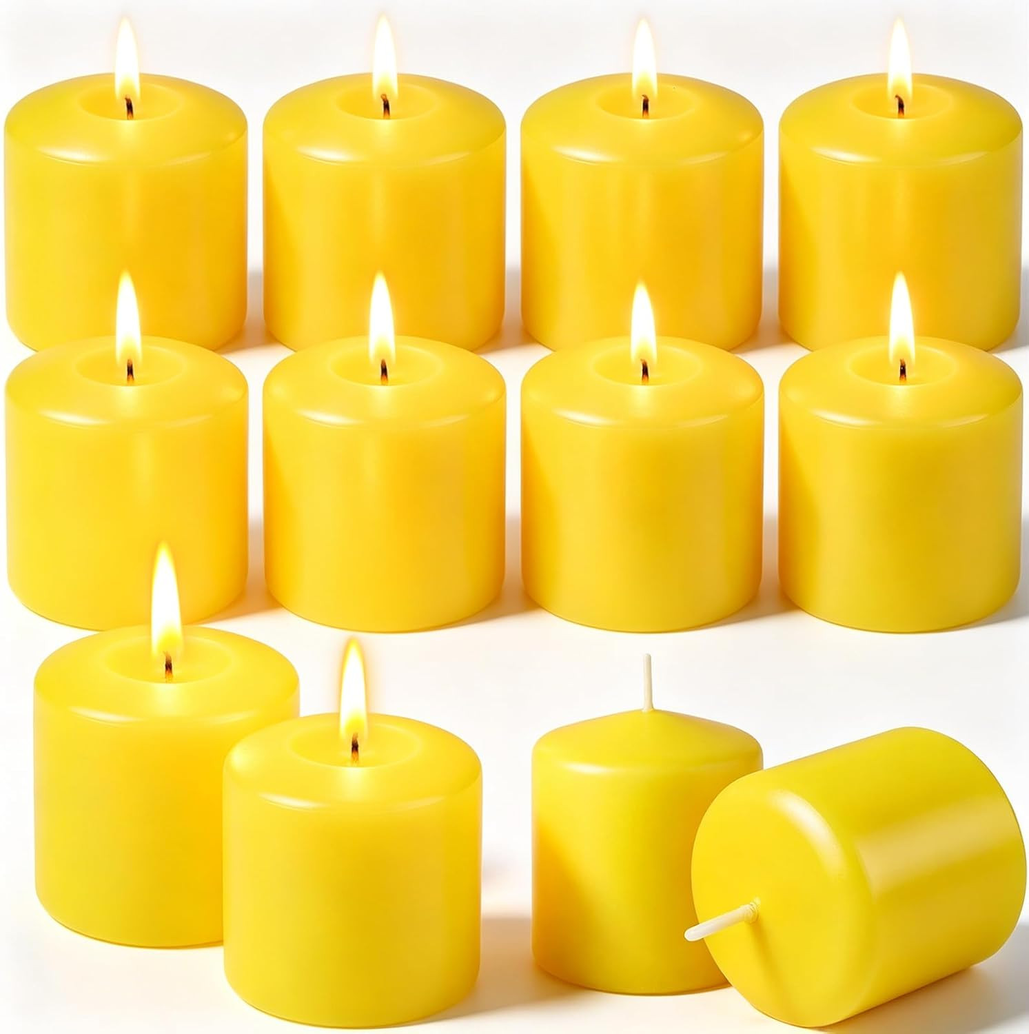 Citronella Pillar Candles for Outdoor Use, 12-Pack | Made with Natural Soy Wax a