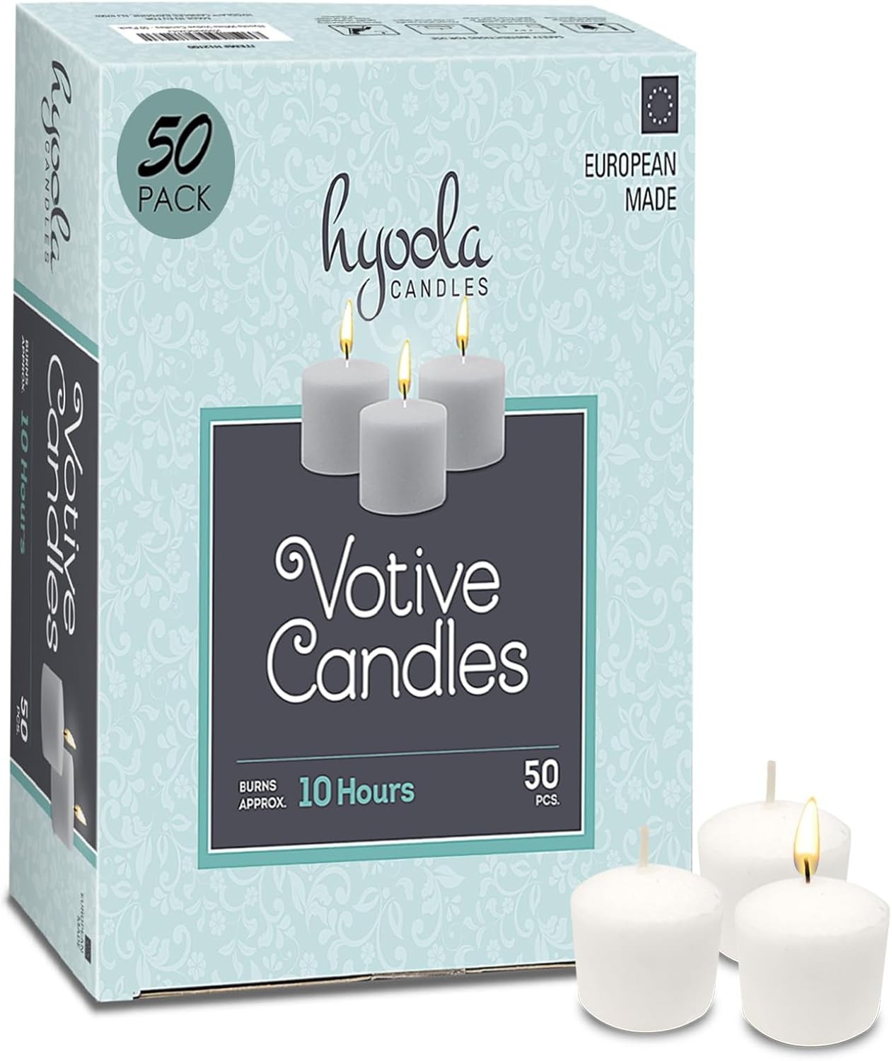 Votive Candles – 10 Hour Burn Time – Unscented Candles Votives Bulk – Pack of…