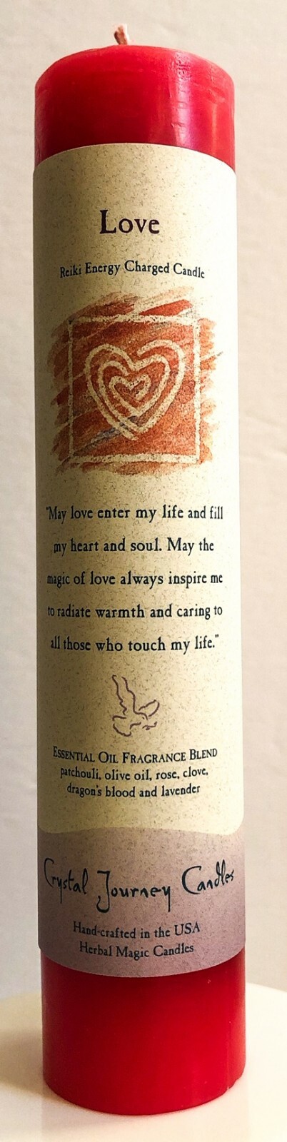 Crystal Journey Reiki Charged Candle – Herbal Magic Pillar – Free Shipping!