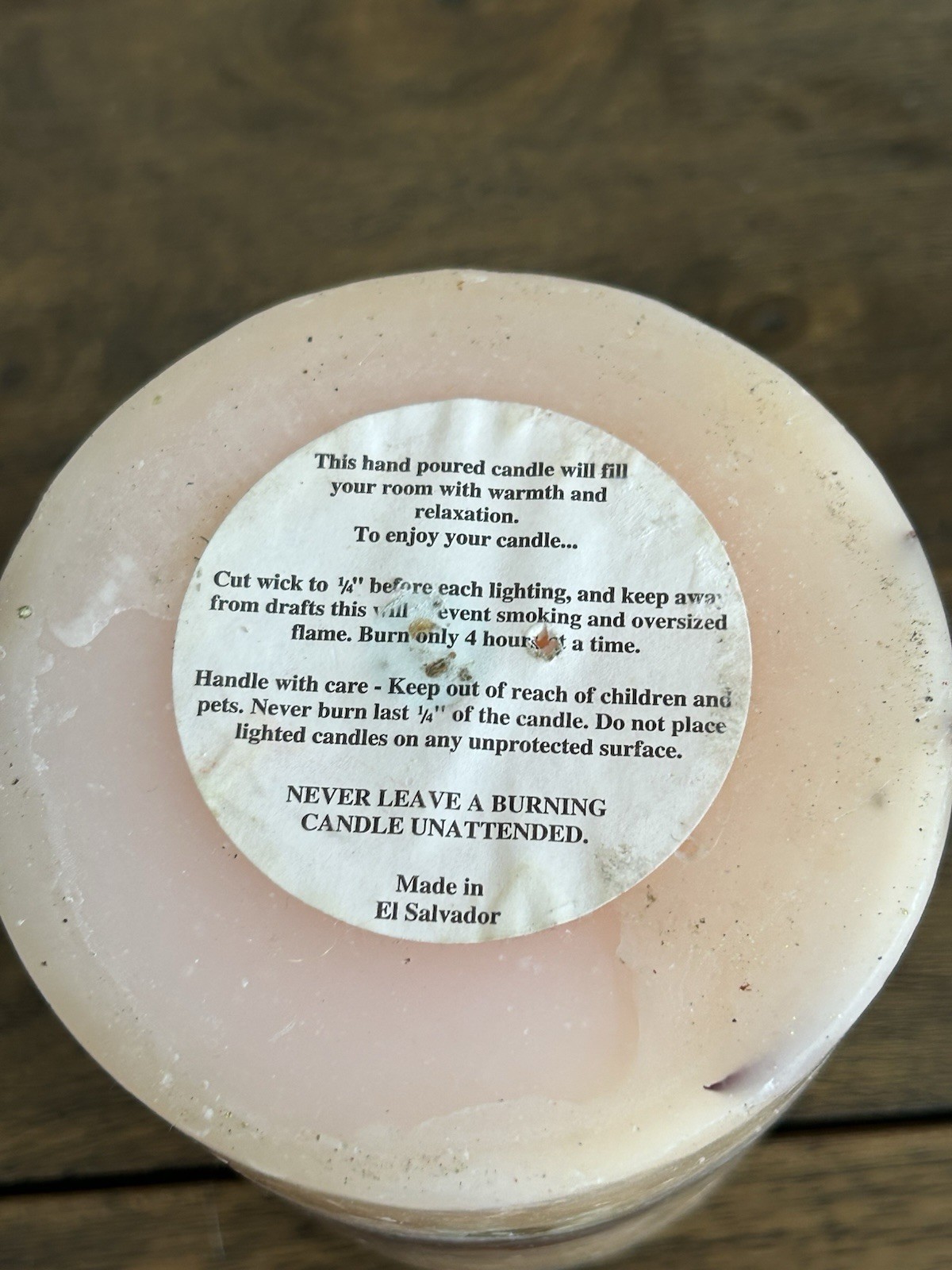 Botanical Large 6″ Round Candle with Exotic Flowers Made In El Salvador
