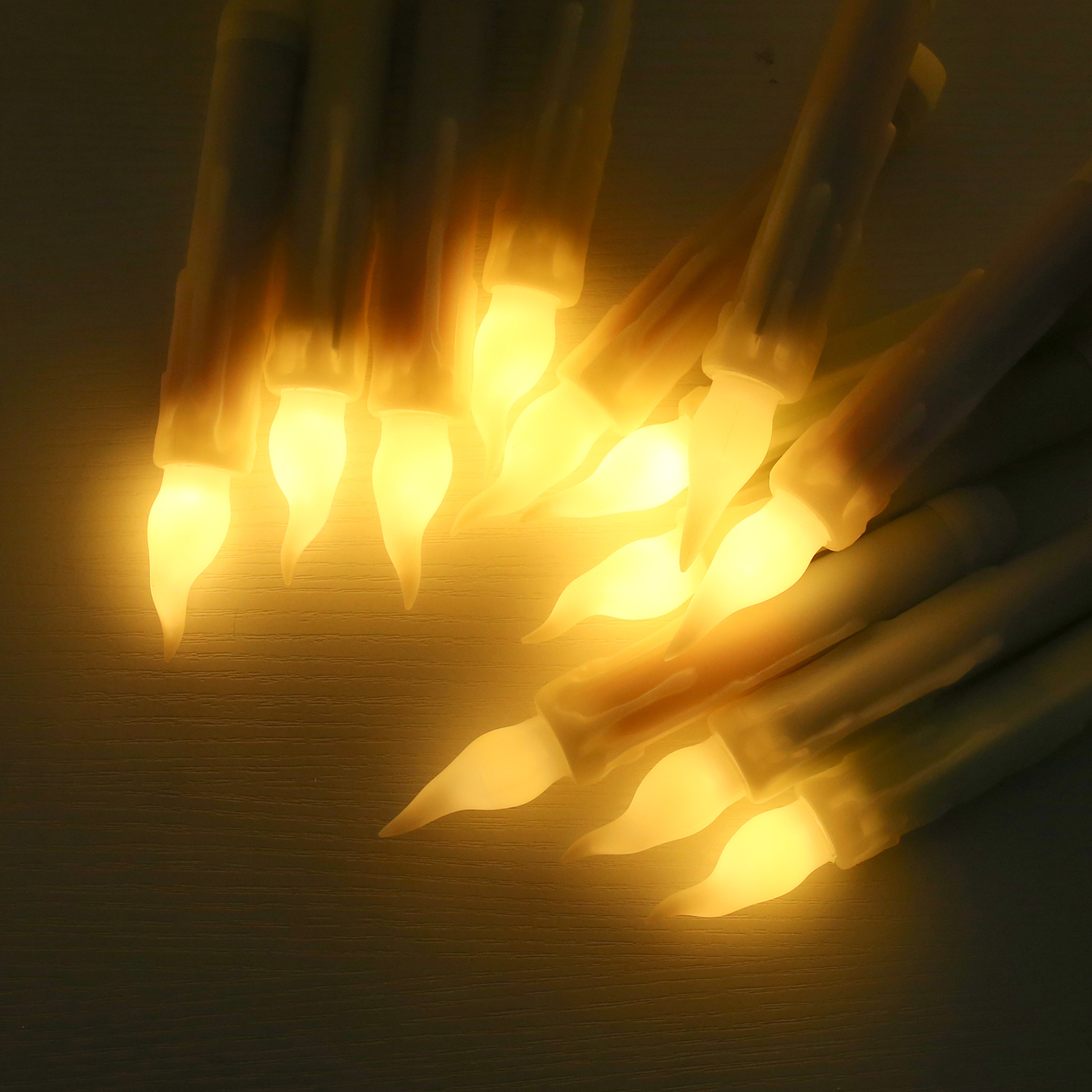 12PCS LED Flameless Flickering LED Taper Candles Battery Operated US Stock