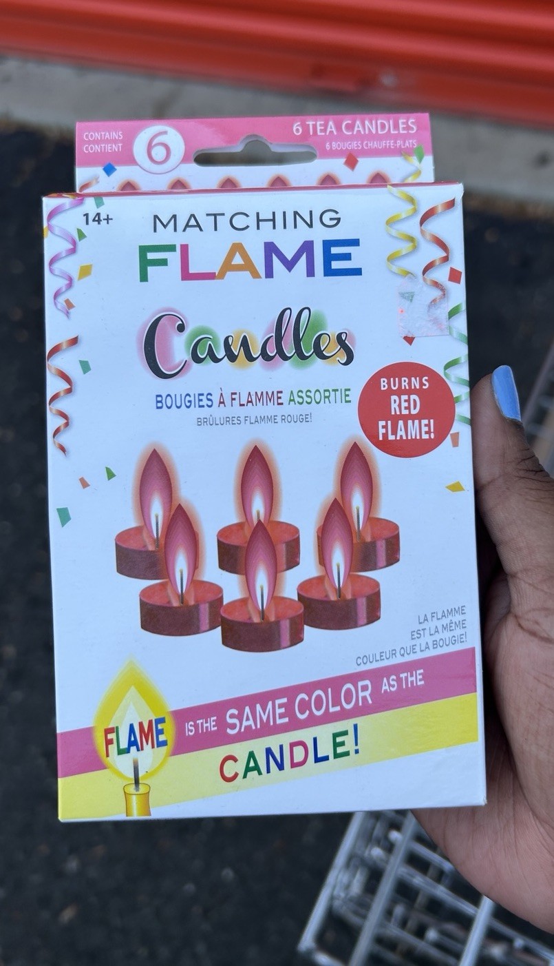 Matching Flame Tea Light Candle Rainbow Bundle Multicolor Party Novelty Set NIB
