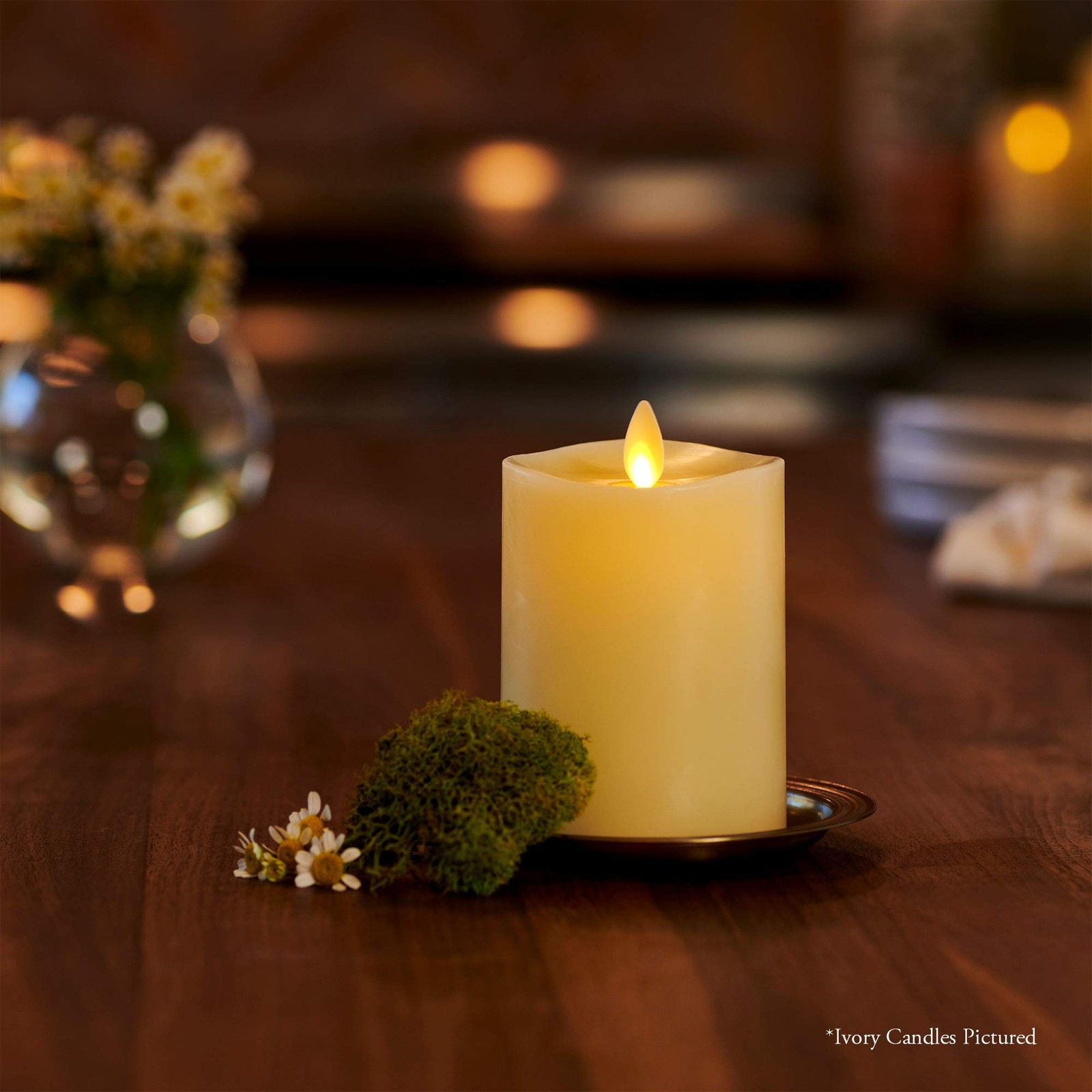 Luminara Flameless Pillar Candle, Small (4.5 inches, Unscented)