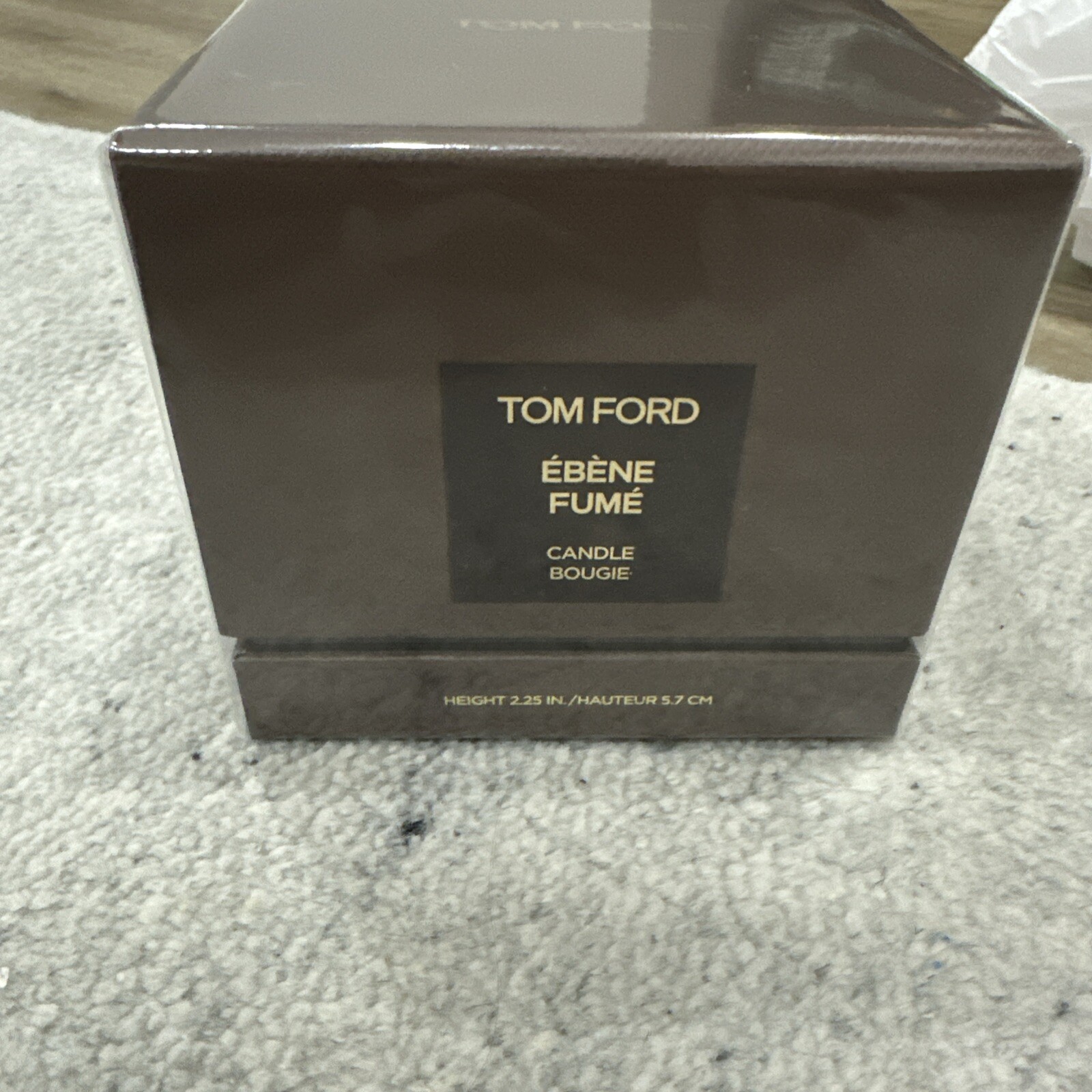 Tom Ford Ebene Fume Candle Bougie Height 2.25 In. / 5.7 cm NIB SEALED