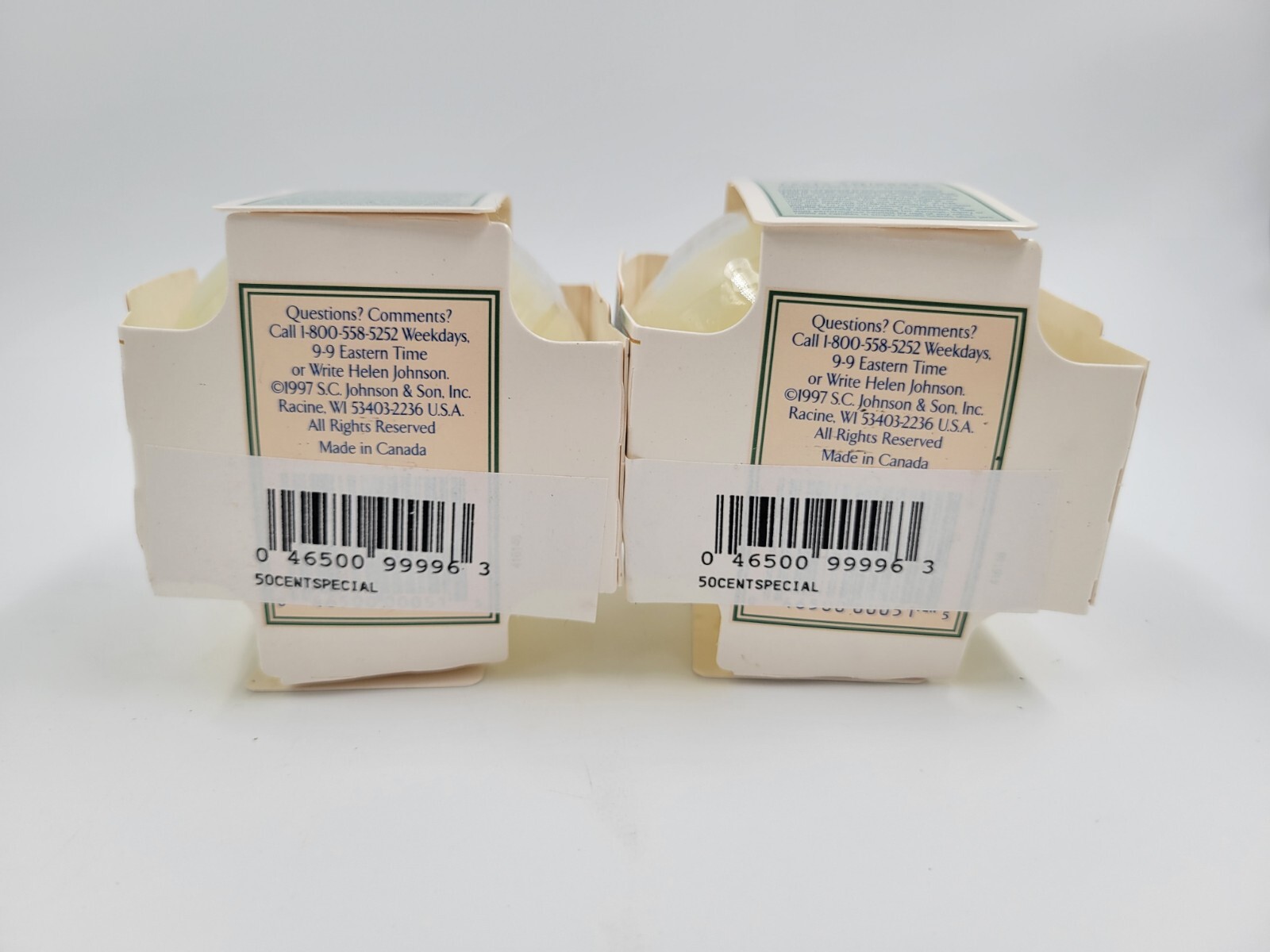 Glade Scents Bayberry Candles 4 oz 1997 Made In Canada. BrandNew! Rare 2 Vintage
