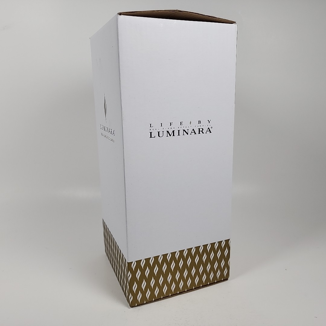 Luminara 8” Dark Brown Real-Flame Effect Candle w/Remote Control