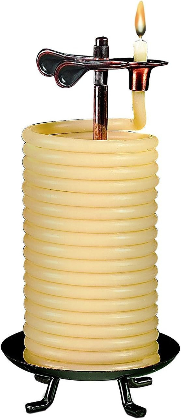 80-Hour Vertical Candle, Eco-friendly Natural Beeswax with Cotton Wick