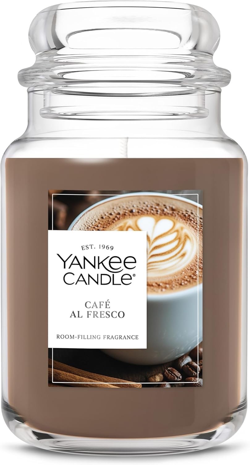 Yankee Candle Cafe Al Fresco Large Jar Candle 22 oz Scented Candle New HTF
