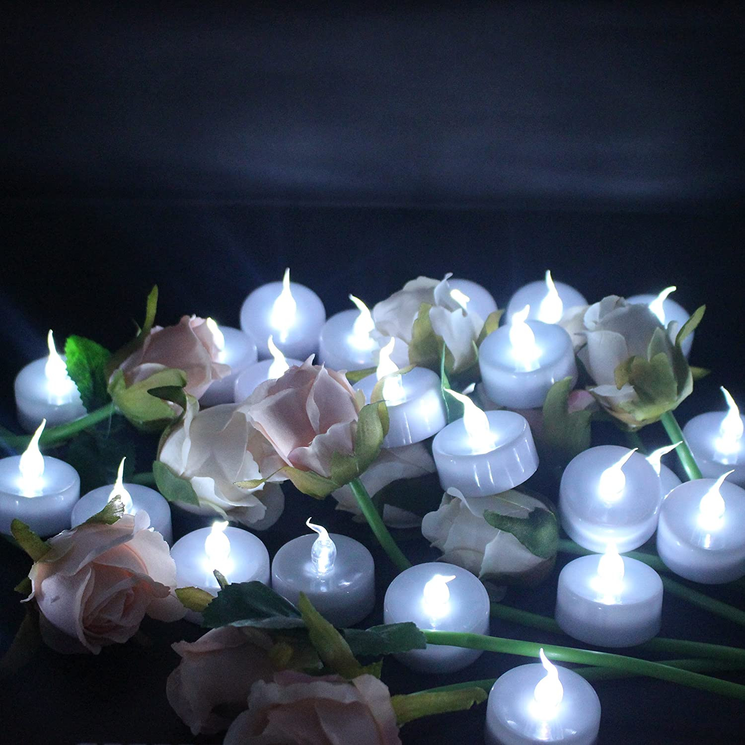 Topstone Remote LED Tea Light, Flickering Bulb, Timer, 12pk