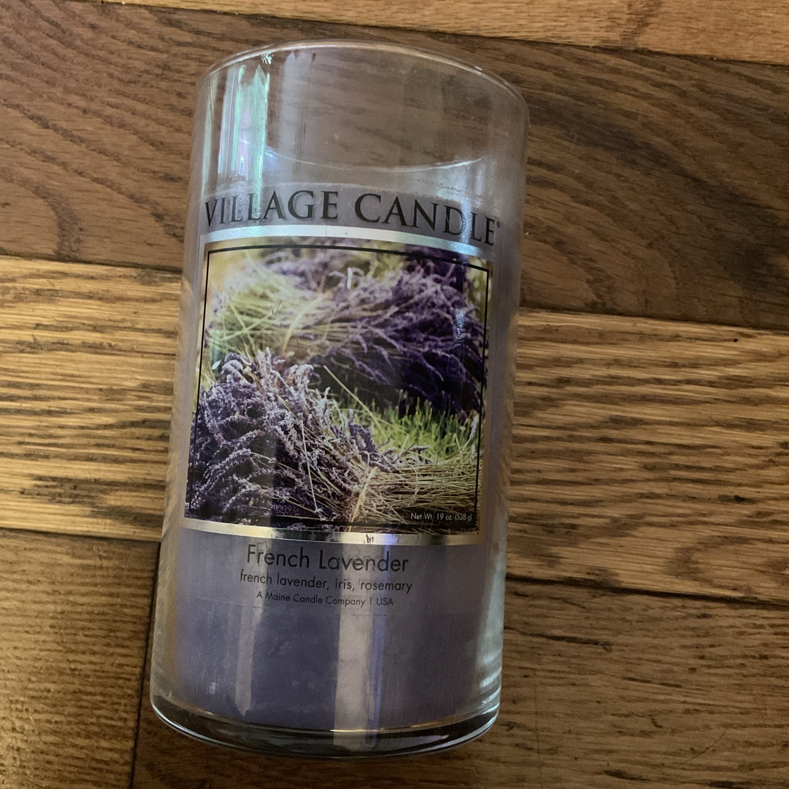 Yankee Candle French Lavender 2 Wick Burned 1 Time Jar 24 OZ 23036 Bathroom