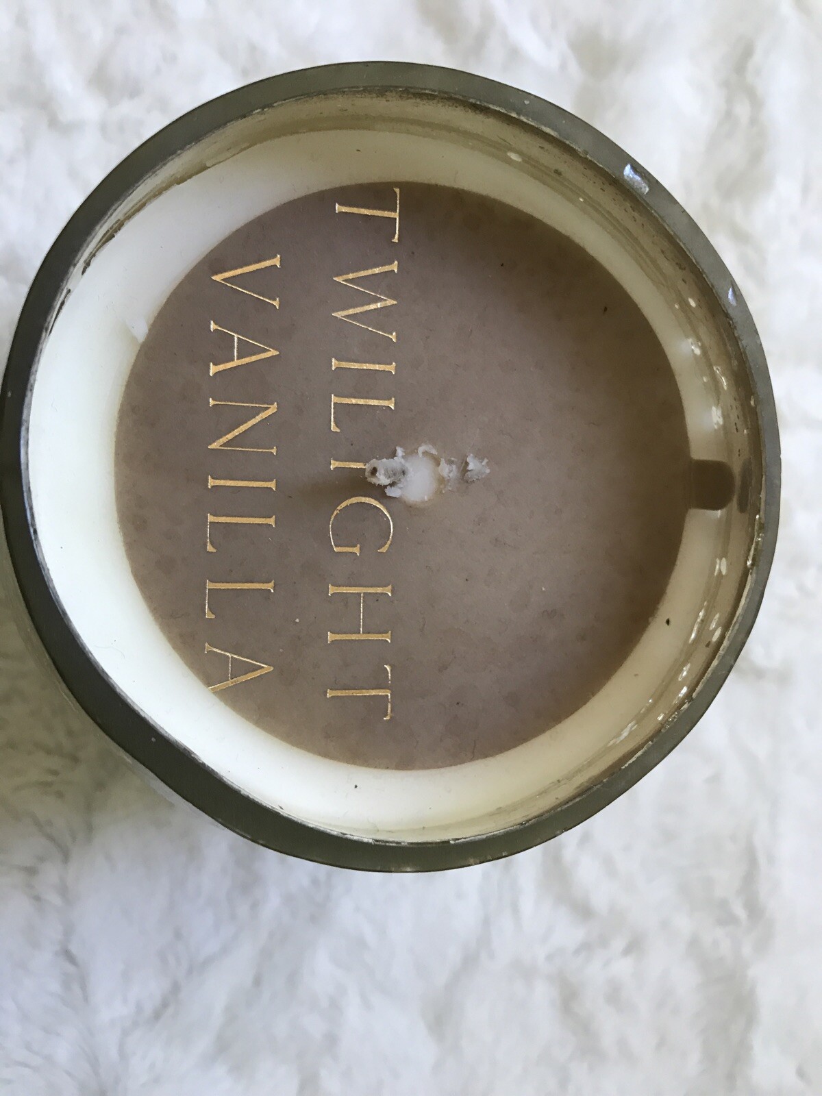 New Vanilla Candle In Beautiful Glass Jar, 4 1/4” X 4 1/2”, India