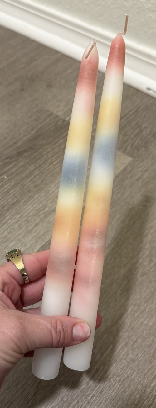 Color Drip Candles Vintage New Multi Color Rainbow