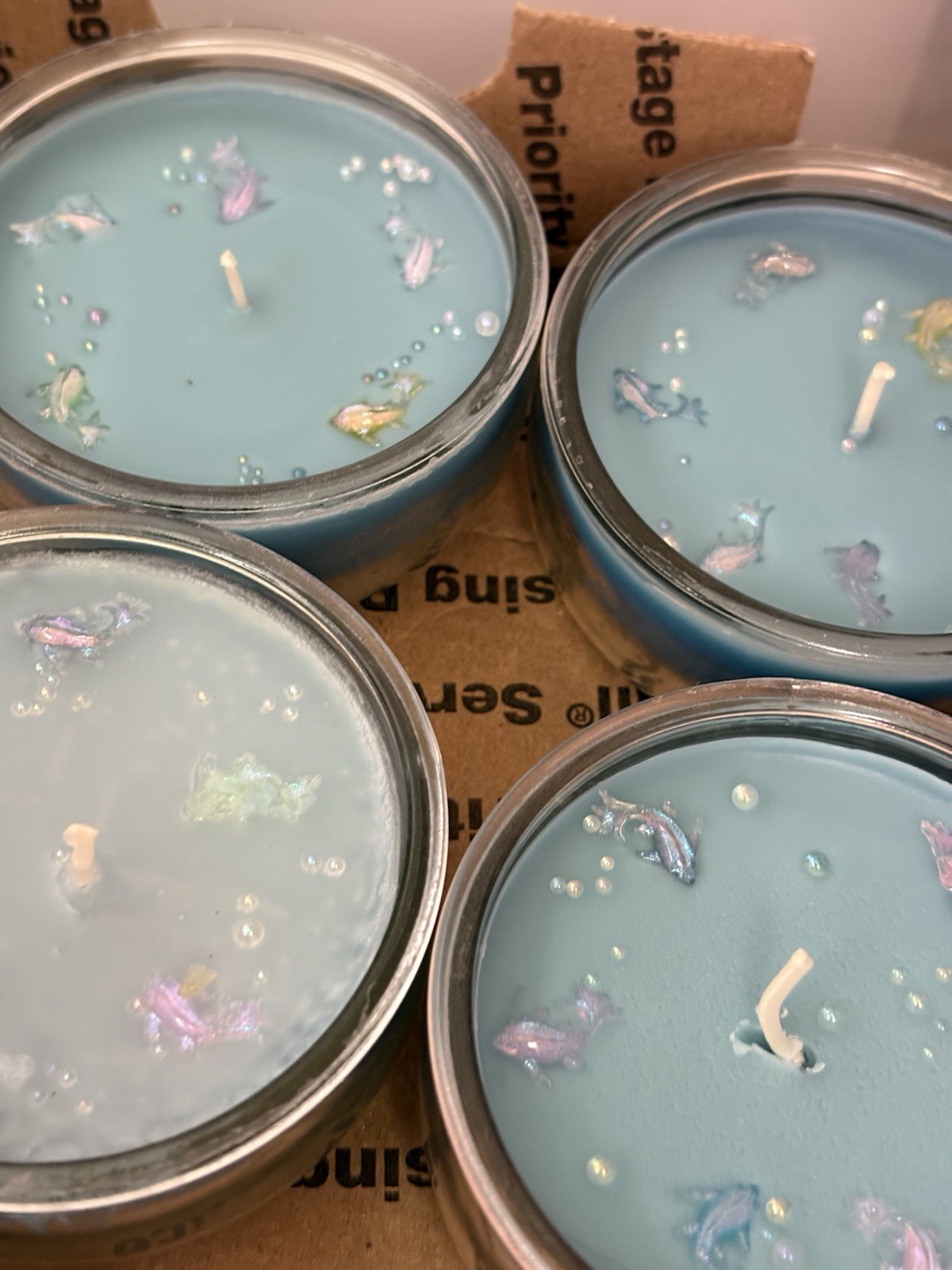 Scented Handmade Fishbowl Fish Bubbles 3 Oz Candle