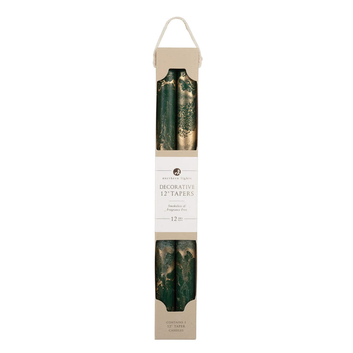 12” Decorative Taper Candle 2-Packs