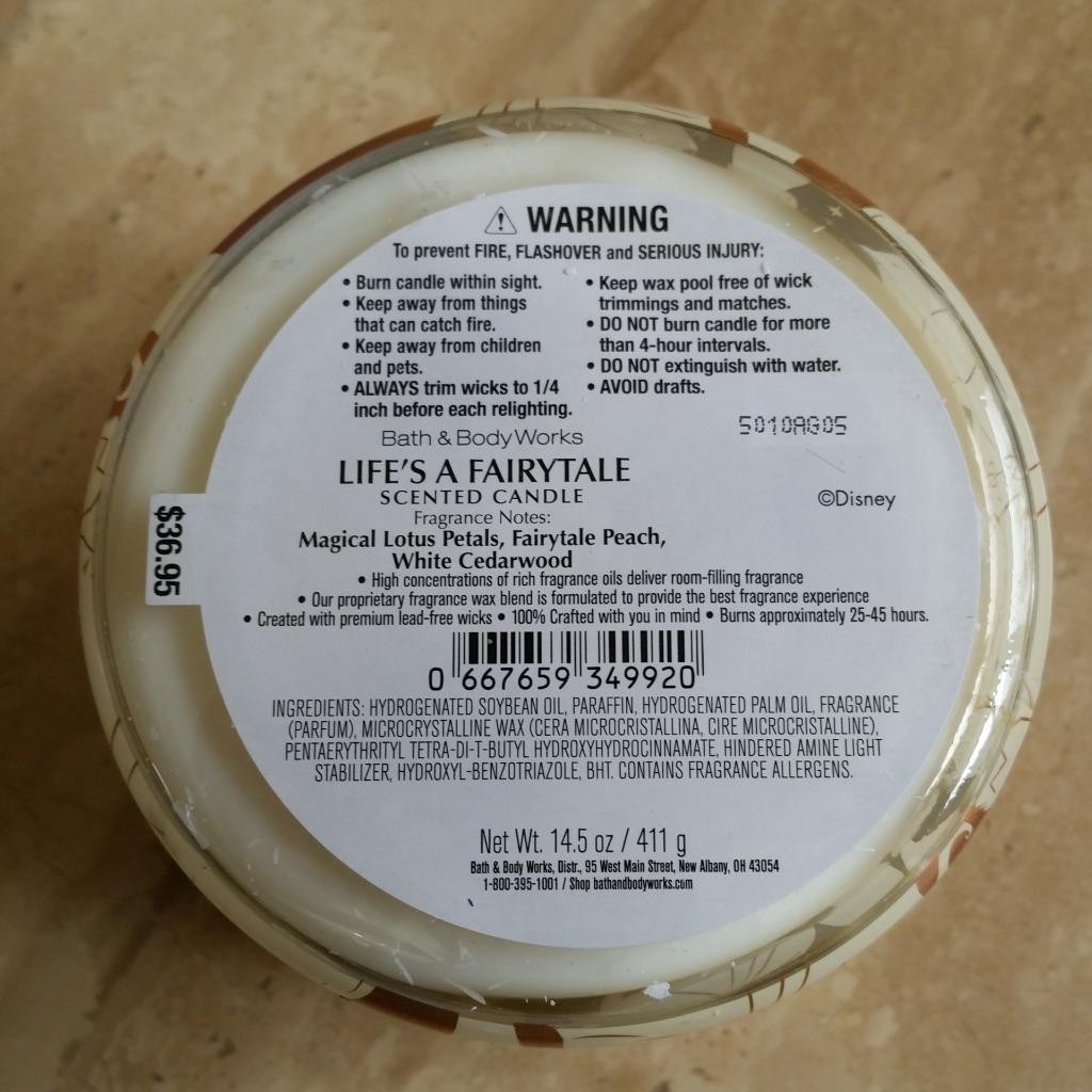 Bath & Body Works Disney Princess Life’s A Fairytale 3-Wick Candle LE Exclusive