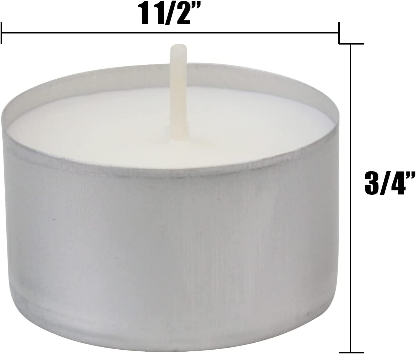 100/200 Pack 6-7 hr Long Burning Unscented Tea Light Candles Set Bulk Tea Lights