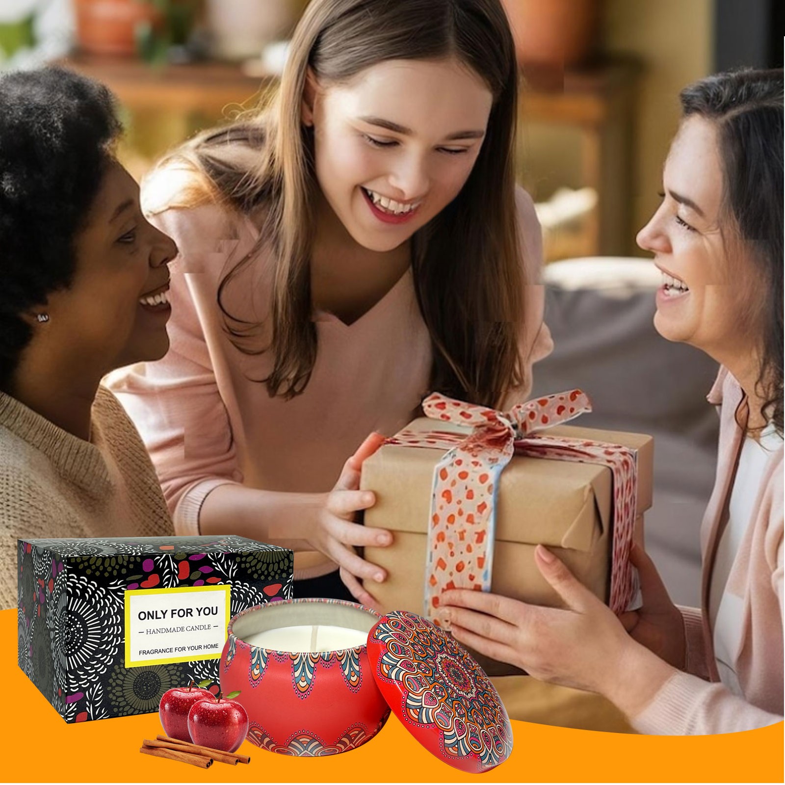 Scented Candles Gifts for Women Natural Soy Wax Candle Long Burning Aromatherapy