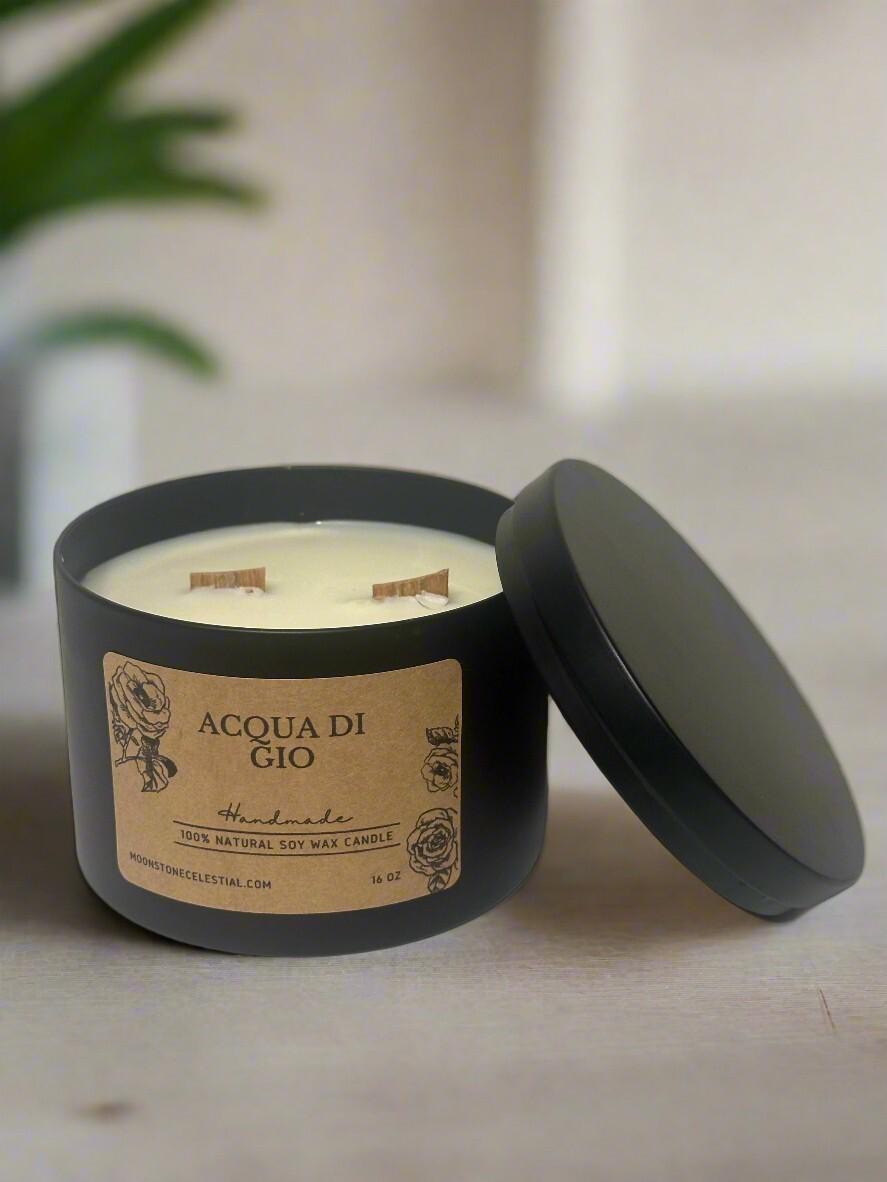16 oz Dual Wood Wick Soy Wax Candle, Assorted Scents, Scented Candles