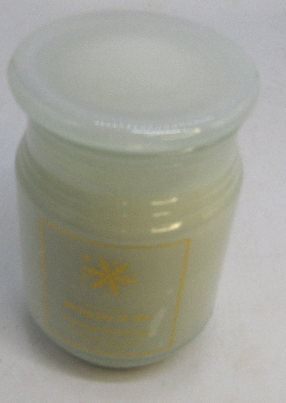 Holiday Greetings 18 oz Single Wick White Lidded Jar Candle, Bring Joy to Life.