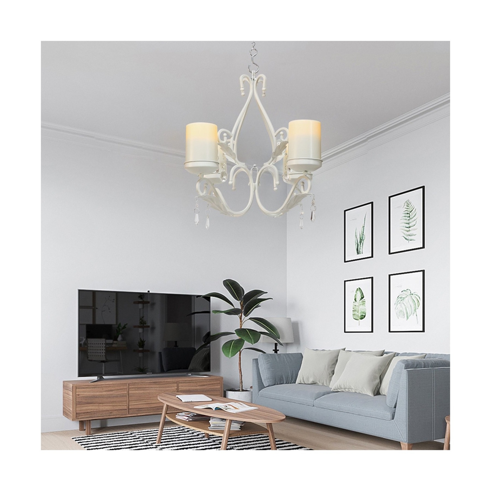 GiveU 3 in 1 Lighting Chandelier, Metal Wall Sconce Hung Table Centerpiece fo…