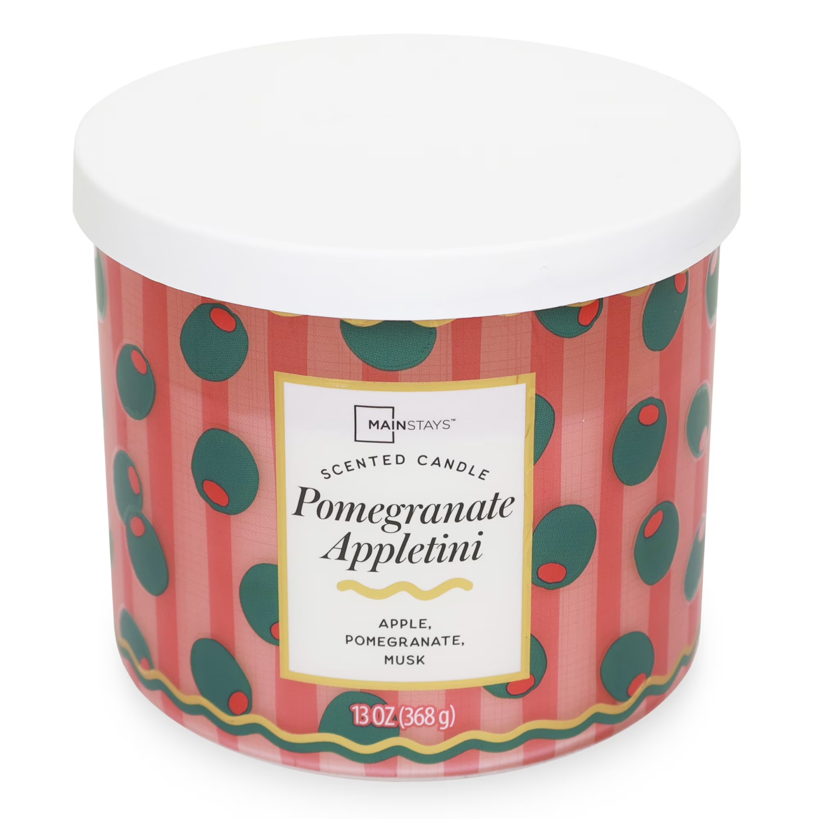 3-Wick Pomegranate Appletini Scented Candle, 13 oz Free Shipping in 2 Days…
