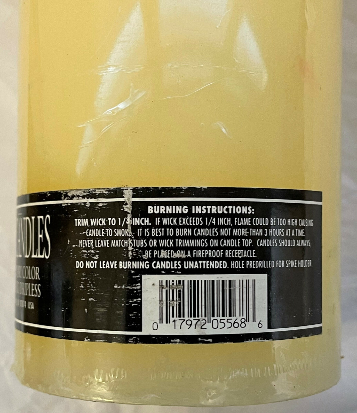 Dripless Long Burning Candle