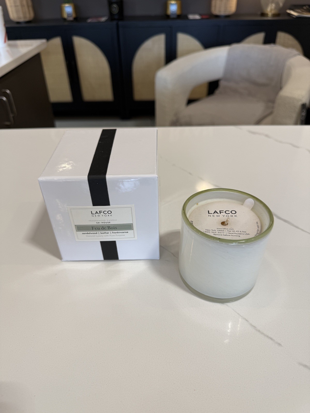 Lafco New York Unisex Luxury Ski House Feu de Bois Scented Candle 6.5 Fl. Oz.