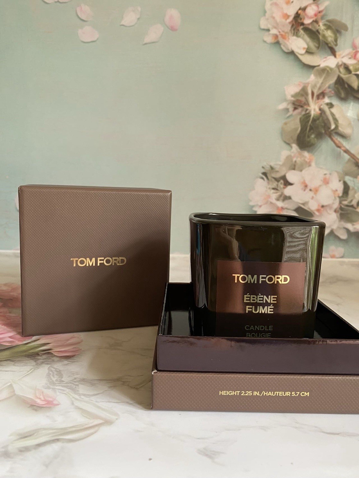 Tom Ford Ebene Fume Candle Bougie Height 2.25 In / 5.7 cm New, Sealed