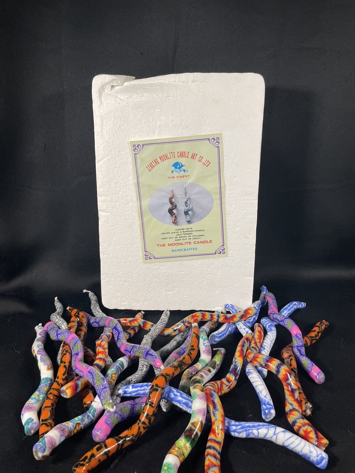 The Moonlite Candle by Jiaxing Moonlite Candle Art Co Brand New Tie Dyed *READ*