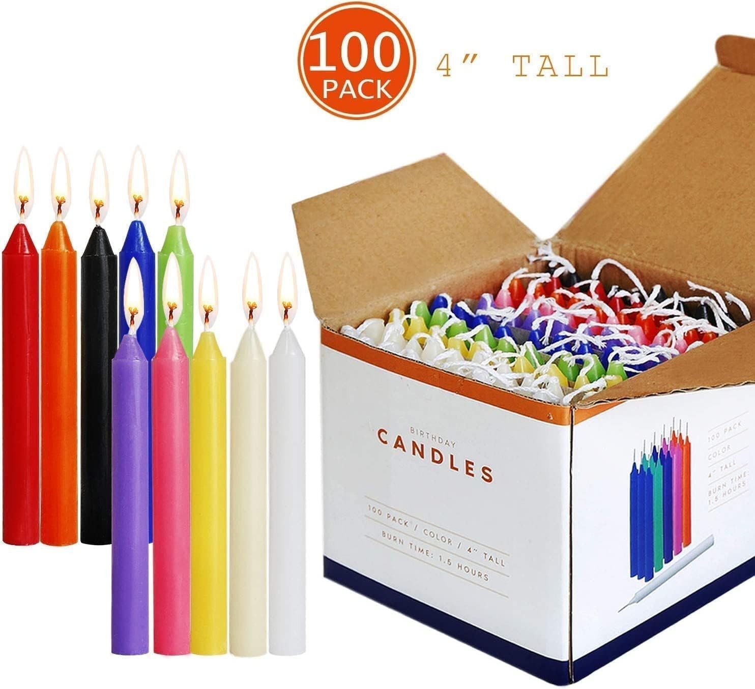 Velas mini colores surtidos 100 piezas 4in decoracion hogar boda cocina altar