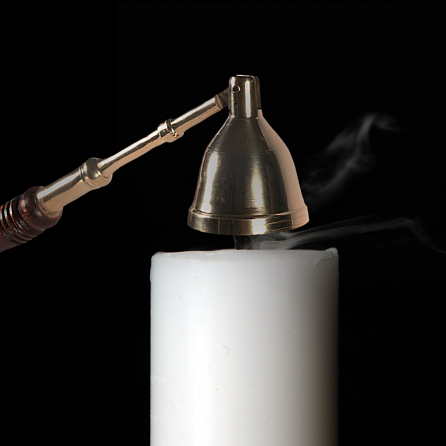 Incense Garden Candle Snuffer – 2 Pack – Brass Tip with Wood Handle