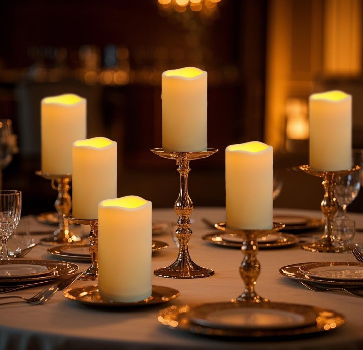 LED Candles With 10-Key Remote Timer Flickering Flameless Outdoor Indoor 2 Pack