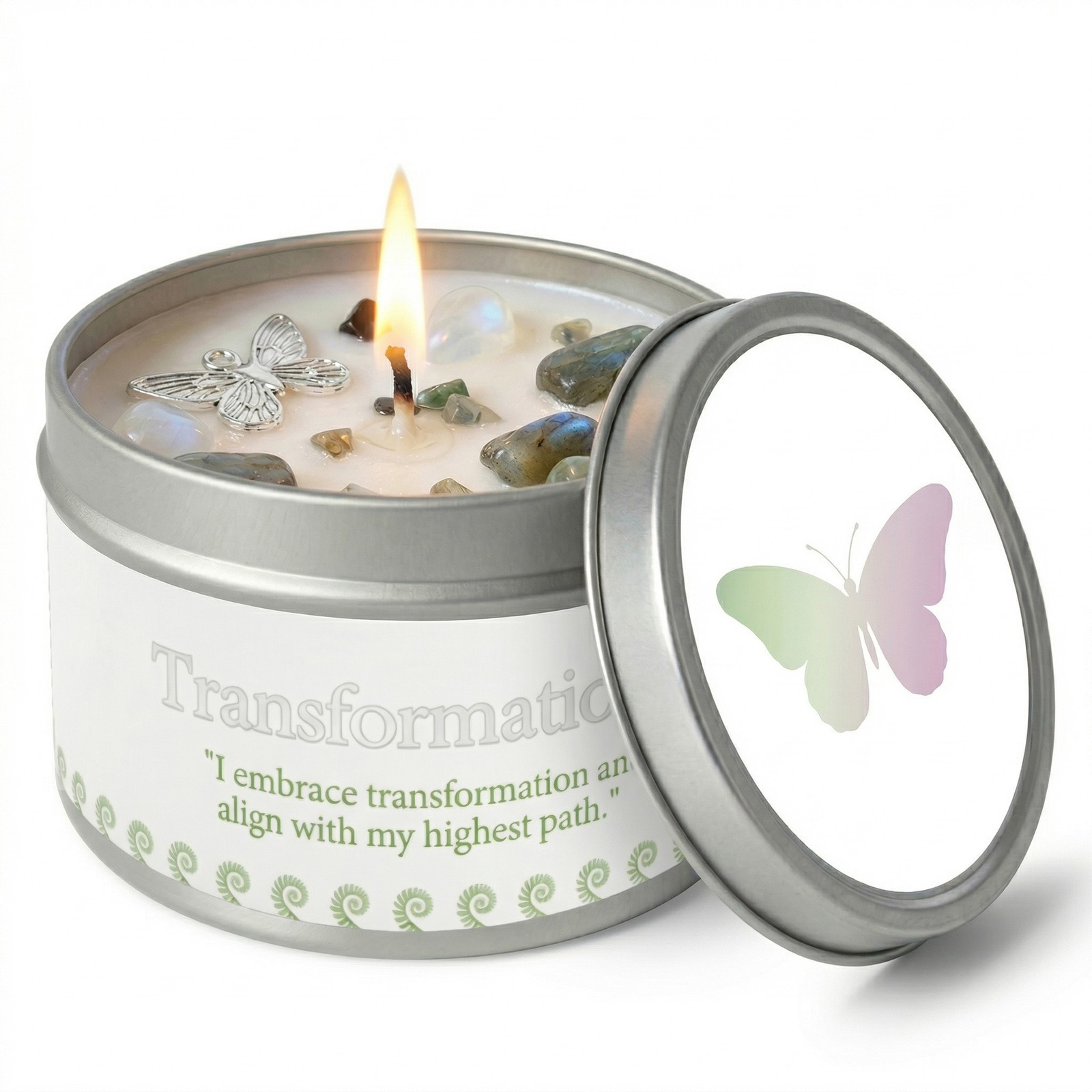 1 Pack EVODUCK New Beginnings Crystal Candle Moonstone Transformation 3 oz