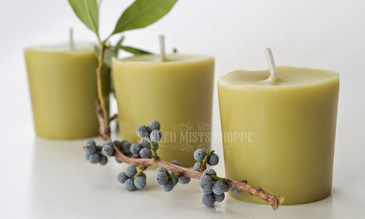 Prosperity & Abundance Votive Candle Real Bayberry Wax for Spells, Rituals, Mone