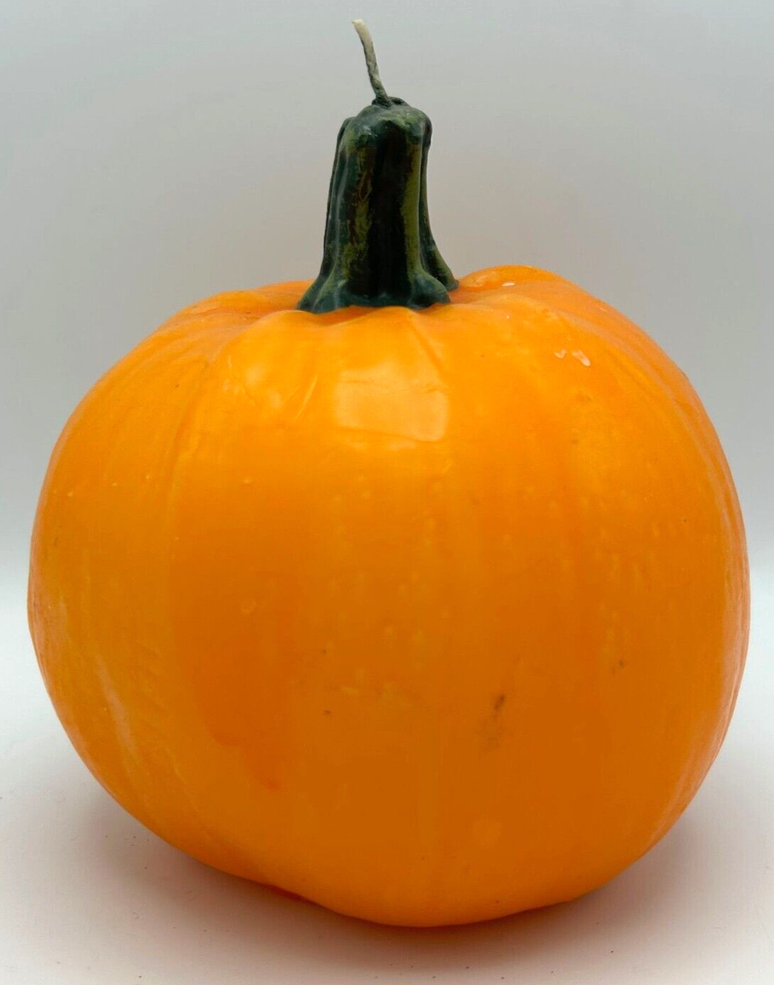 Large Pumpkin Shaped Candle 6″ x 7″ Fall Autumn Halloween Orange Never Burned