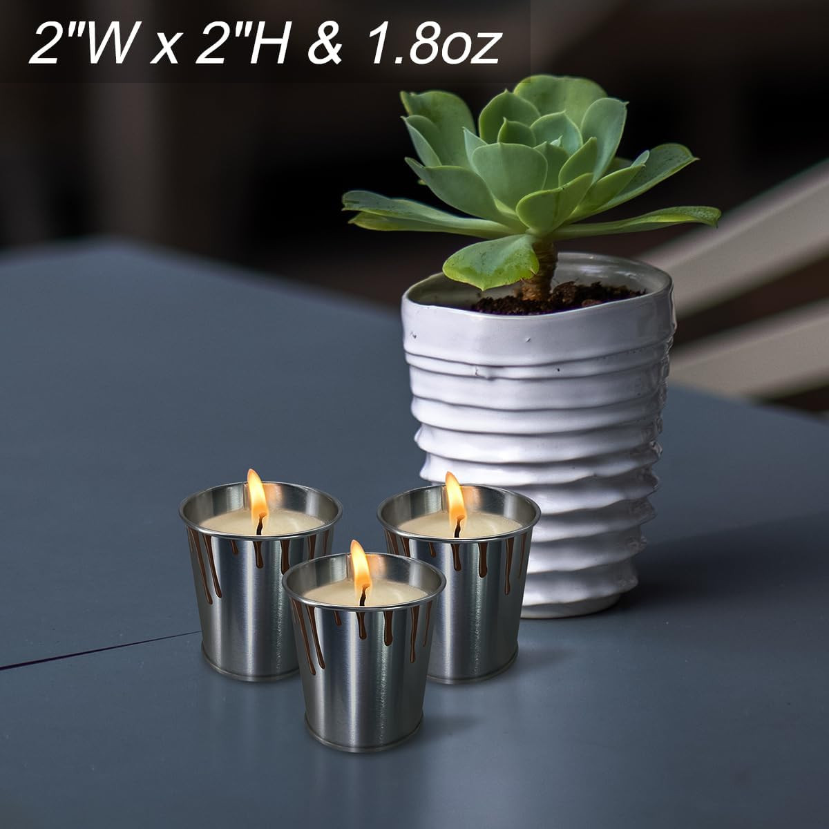 Citronella Candles 6/12 Pack, Outdoor Indoor Scented Candles with Pure Citronell