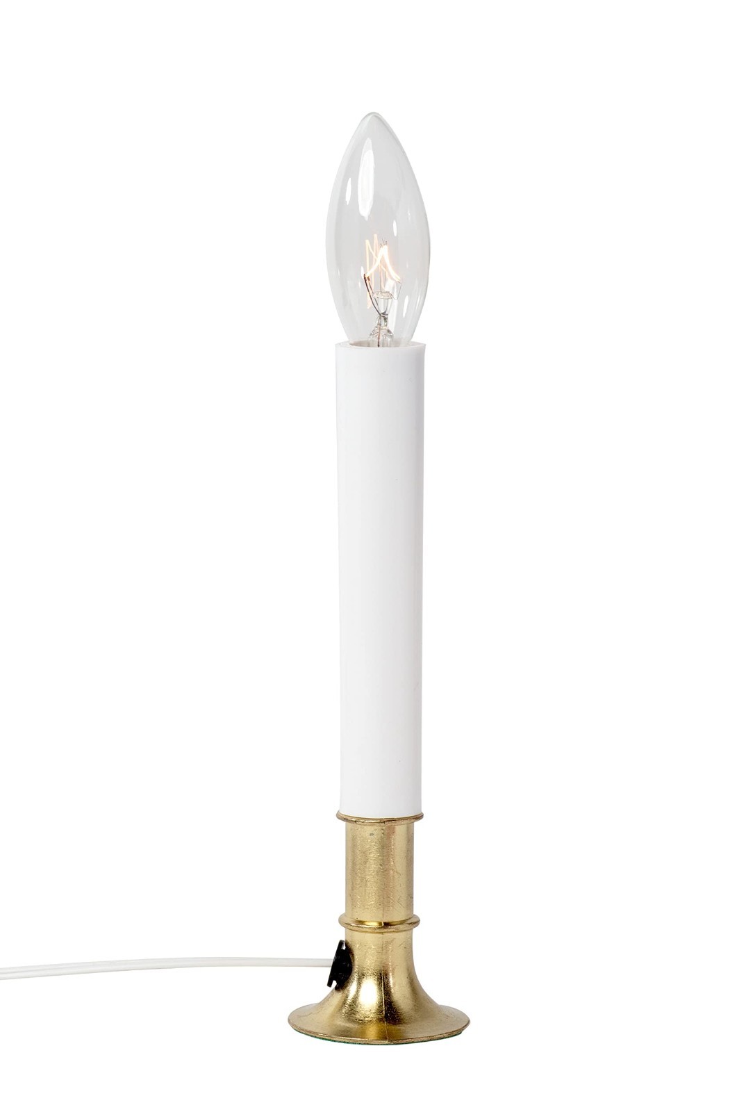 Electric Window Candle Lamp Set – Dusk to Dawn Sensor, Brass Base, 6 Pack