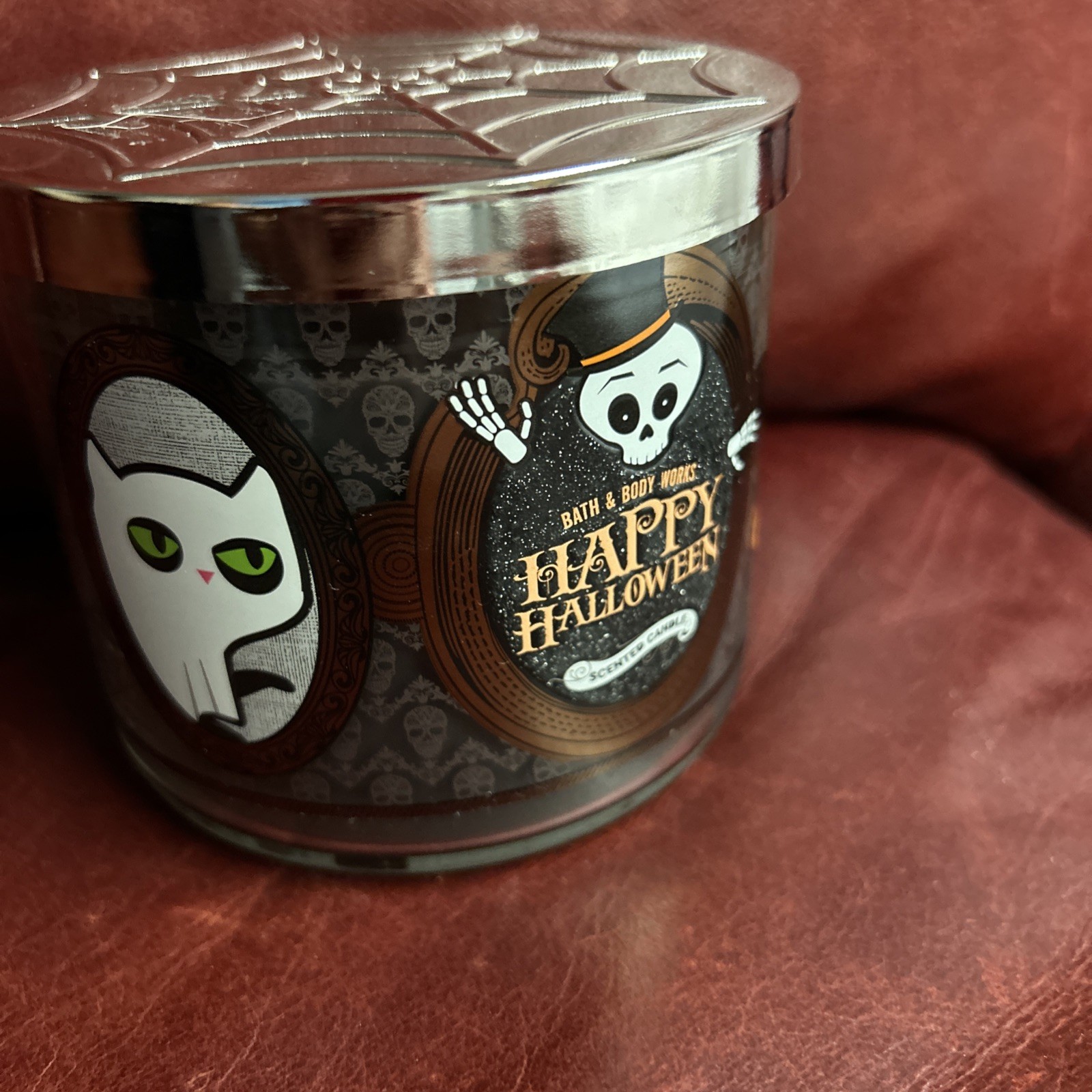 NEW Bath & Body Works Happy Halloween 3 Wick Scented Candle 14.5 oz Fall BOO!